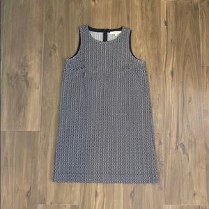 LOFT knit sleeveless dress - black & gray chevron print - size M
